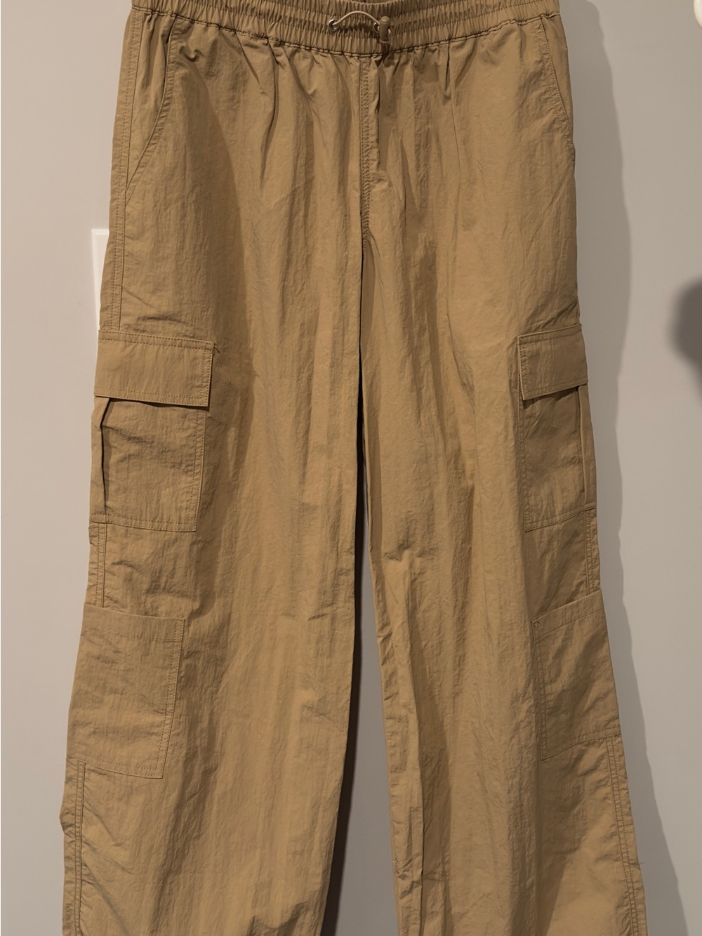 Cargo Track Pants in Khaki - Elastic Waist